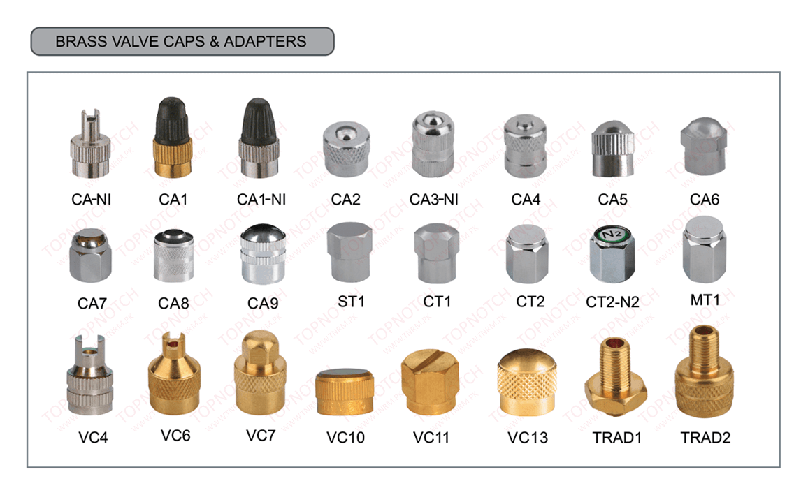 BRASS VALVE CAPS & ADPTERS