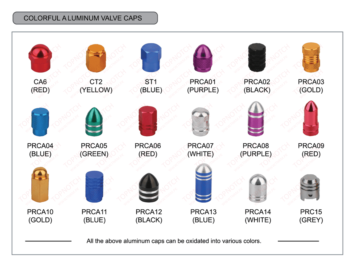 COLORFUL ALUMINUM VALVE CAPS